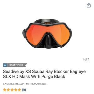 Seadive rayblocker HD scuba mask